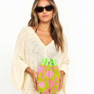 Lily Pulitzer Bag Beach Bucket Tote Canvas Floral WOMEN'S WOMAN'S
